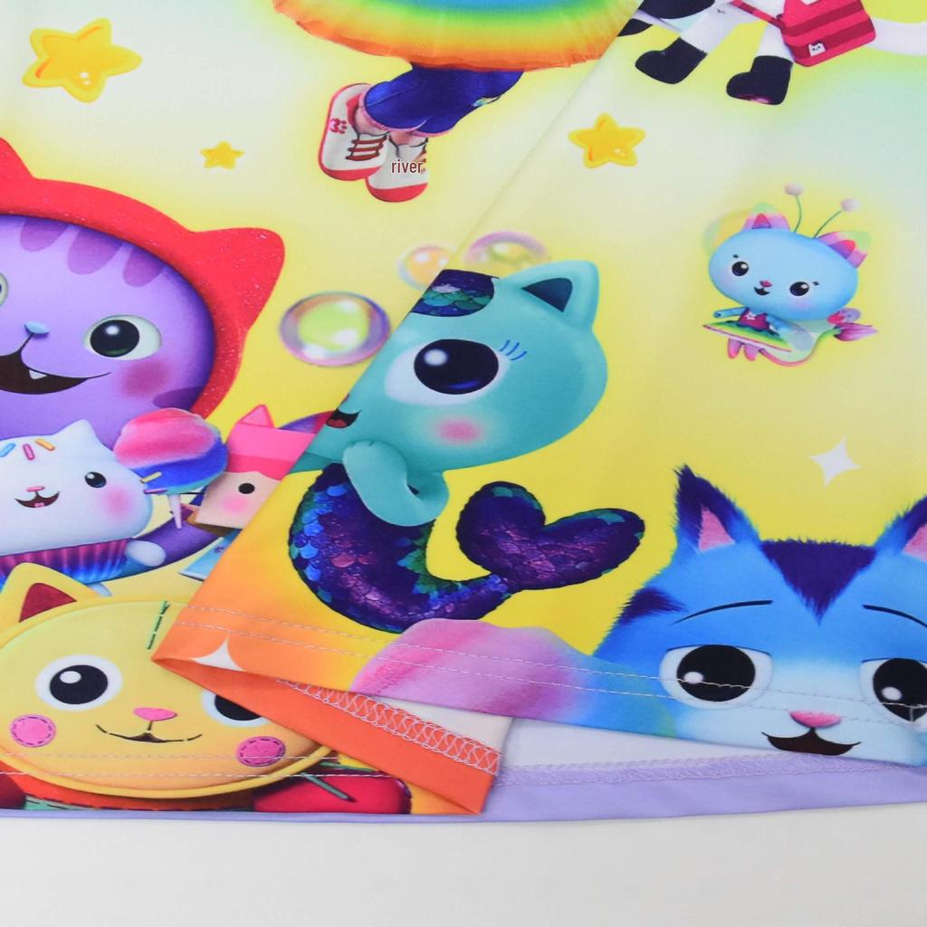 Camice da notte con maniche a palloncino e stampa digitale di cartoni animati per bambini e ragazzi - Design 82250