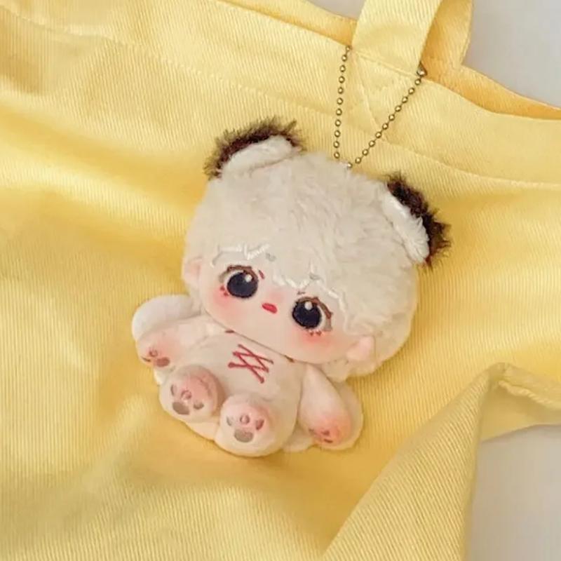 Jucărie drăguță de mini păpușă de pluș, limitată de 10 cm, fără atribute Kawaii, cățeluș de pluș alb, păpușă din bumbac, jucărie de pluș, cadou de colecție