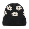 2025 winter new wool hats for men and women, cold-proof and warm cold hats, piled thickened pullover hats, flower knitted hats for women