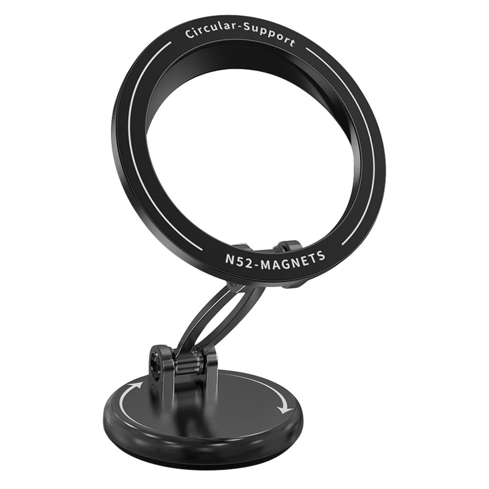 

Car Dashboard Magnetic 360-Degree Rotation Phone Holder Zinc Alloy Foldable Bracket for iPhone 16/16 Plus/16 Pro/16 Pro Max A