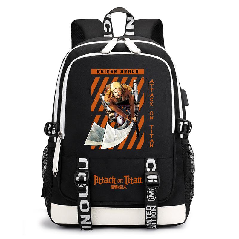 Attack on Titan Anime Print Student Backpack Casual Daypack for Boys Girls School Bag Lightweight Durable