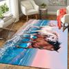 1Pc Horses Beach Sunset Rug, Office Carpet Indoor Outdoor Doormat, Non-Slip Soft, Living Room, Christmas Halloween Gift. Em92824