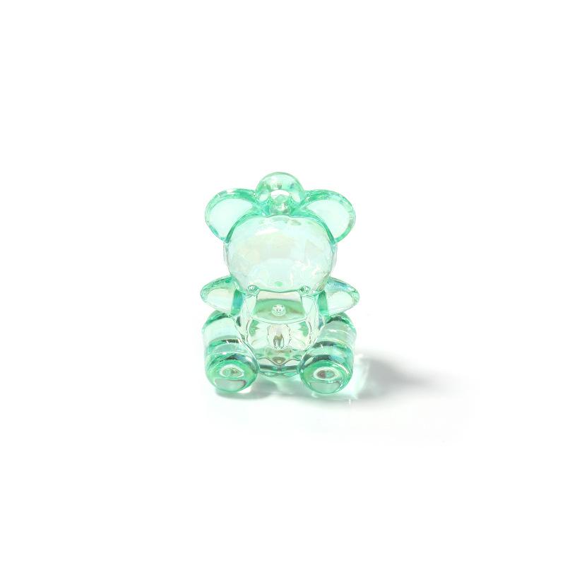 Acrylic Transparent Bear Pendant DIY Necklace & Phone Chain Jewelry Accessory