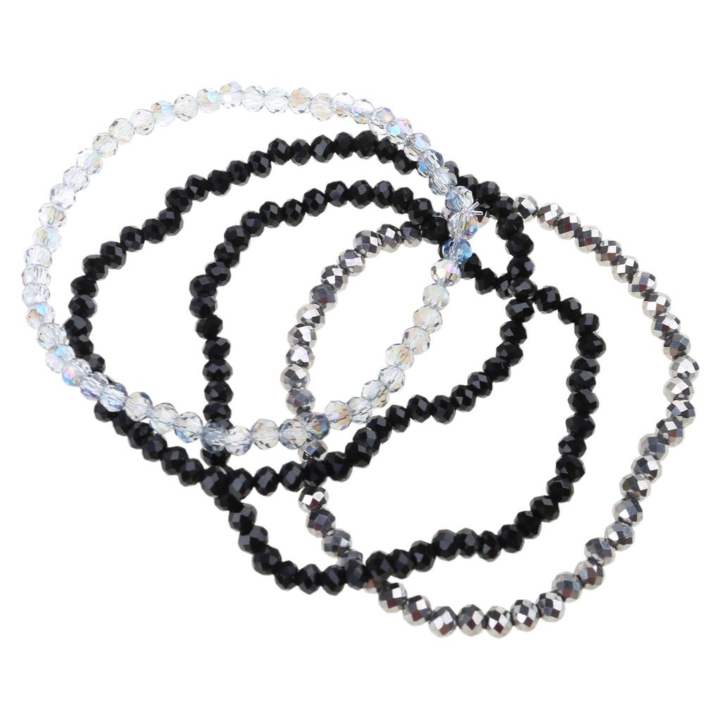 Elegant Pearls Stretch Bracelet Hand Rope with Multicolor Layers Adjustable Fashion Accessory for Daily Casual Wear