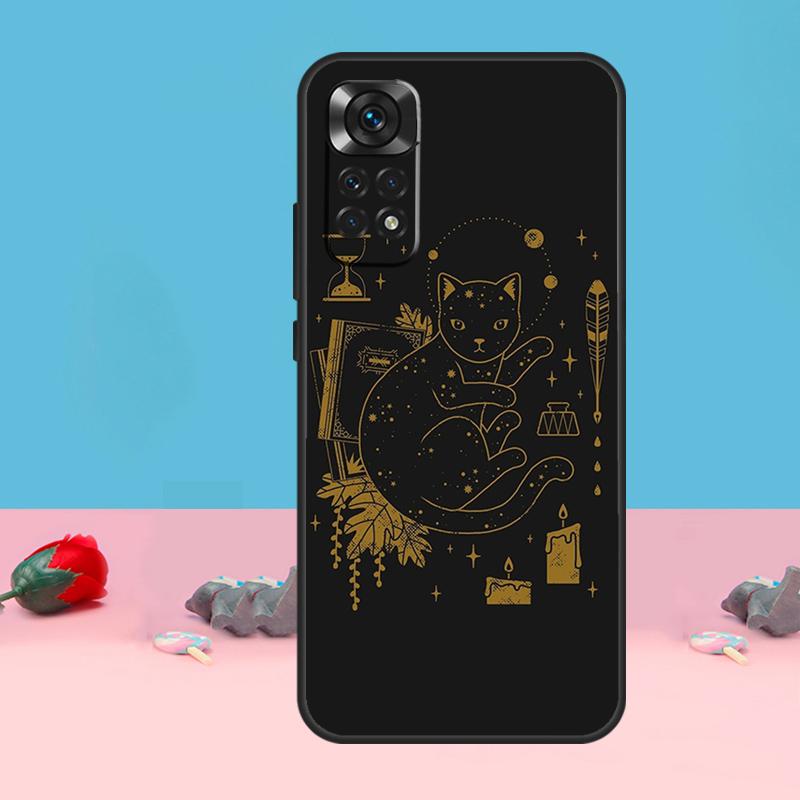 Witch Cat Cover For Xiaomi Redmi Note 13 10 11 12 14 Pro 11S 12S Case For Redmi 15 12C 13C 14C 10C 15C