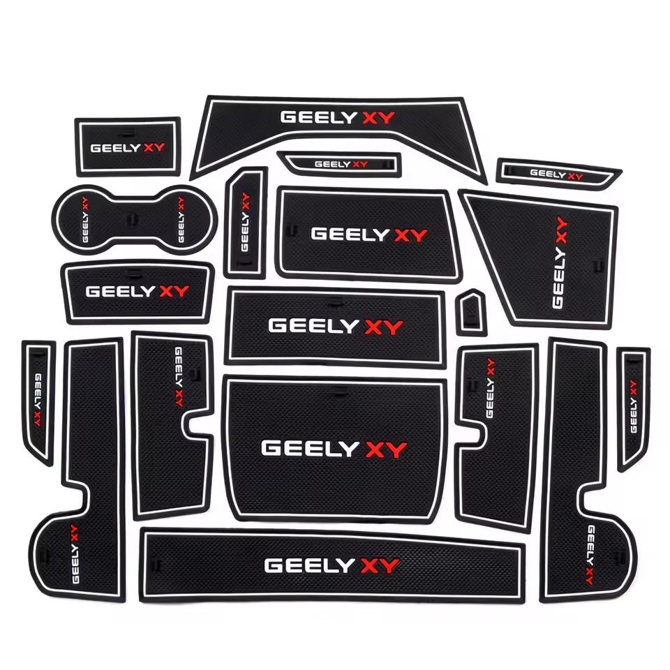 Anti-Slip Gate Slot Mat for Geely Tugella 2020 - 2025 Door Groove Pad Cup Holder Car Interior Accessories