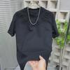 Men's Trendy Cotton Steel Letter Print T-Shirt - Summer Loose Fit, Round Neck