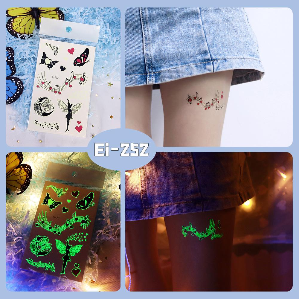Glow-in-the-Dark Fairy Butterfly Tattoo Stickers for Kids - Waterproof & Fun Design