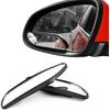 2PCS Blind Spot Car Mirror, Rectangular HD Glass Wide Angle Rearview Mirror With Adjustable Stick, Long Framed ABS Housing Convex Side Rear View