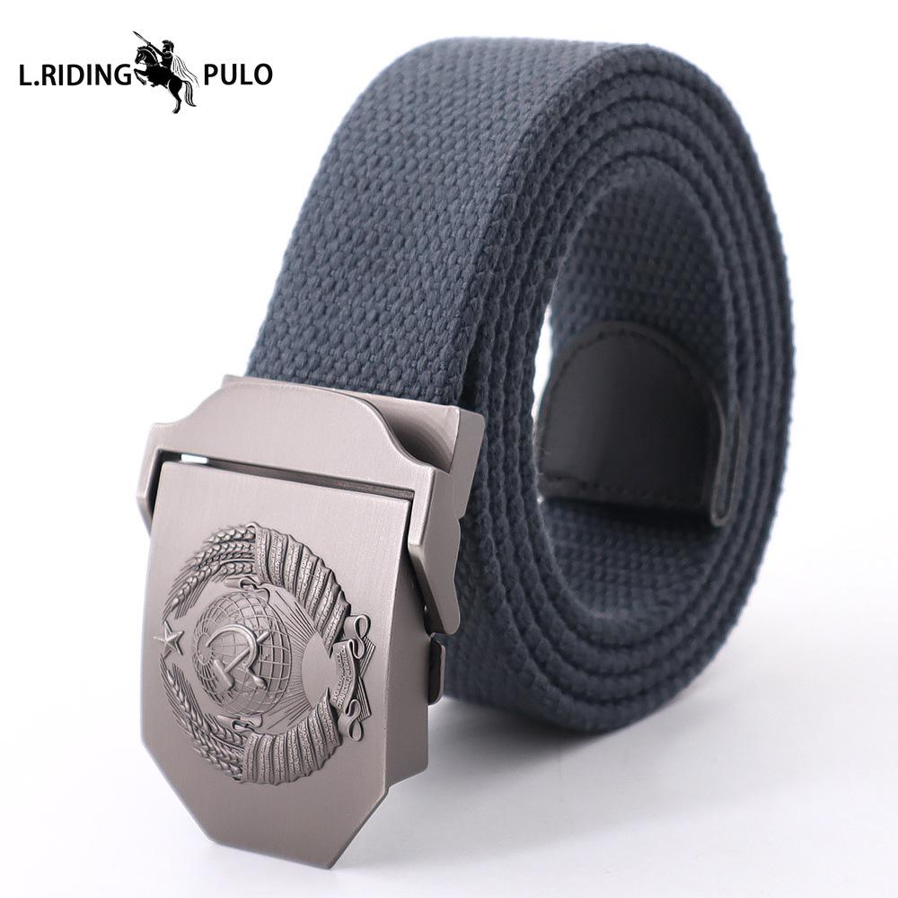 Cintura in Tela Spessa Allenamento all'Aperto Pantaloni Casual Fibbia in Lega Militare Cintura Resistente Unisex