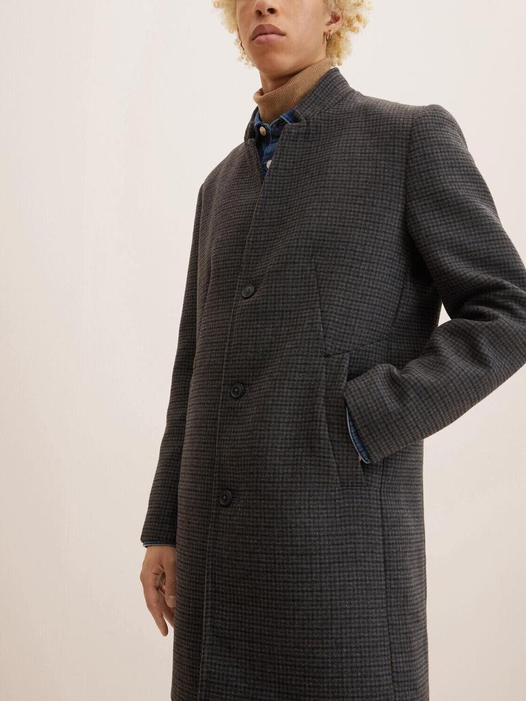 Coat Tom Tailor Denim Wollmantel (1032440) Gray-brown-navy Mini Check
