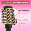 4-in-1 Hot Air Brush for All Hair Types – Professional Volumizer and Styler with Curly Iron, Straightener, and Dryer Attachments, Ergonomic Handle