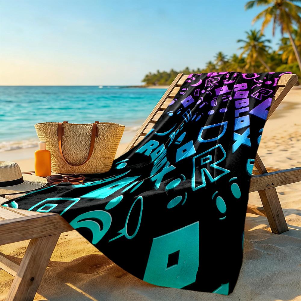 Roblox Beach Towel Super Soft Absorbent Comfortable Lightweight Suitable for Sports, Travel, Swimming, Yoga, Bathroom, Beach, And Pool