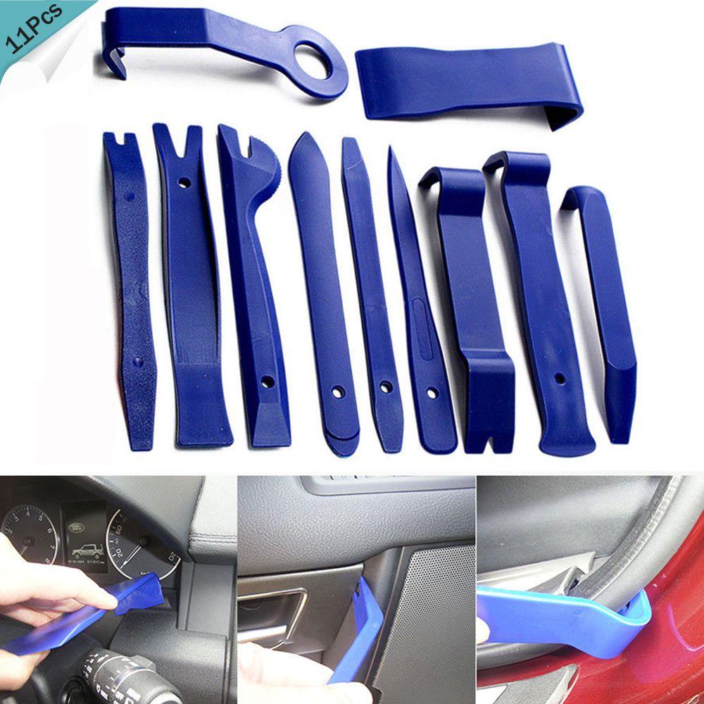 

11Pcs Plastic Dash Radio Door Car Panel Removal Tool Open Pry Trim Panel Clip Speaker Disassemble