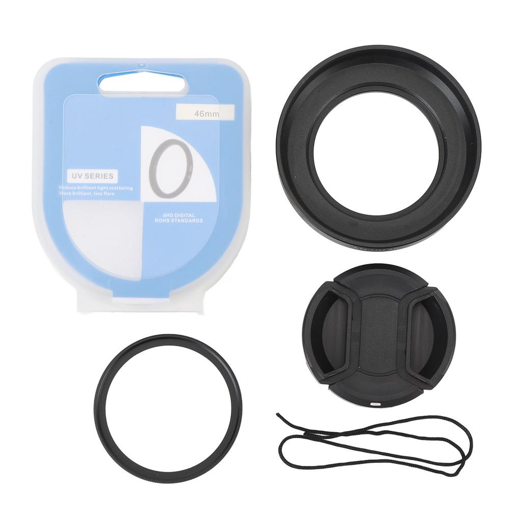 46mm Lens Hood Set LH HN40 Lens Hood Shade with HD UV Filter and Lens Cap for Z DX 16 to 50mm F 3.5 to 6.3 VR Lens