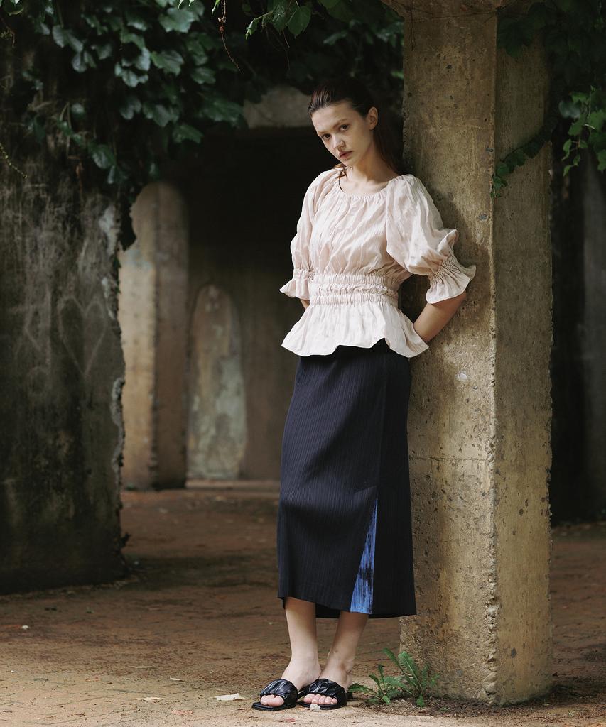TINABLOSSOM Matte Beige Blouse
