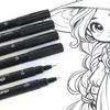 Black Micro Fine Pens,15 Sizes,Waterproof Archival Ink,Fine Tip Manga Markers for Artist Anime Sketch Technical
