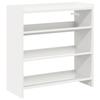 VidaXL Étagère à chaussures blanc 60x25x62 cm bois d'ingénierie, rangement de chaussures, armoire de rangement de 859887