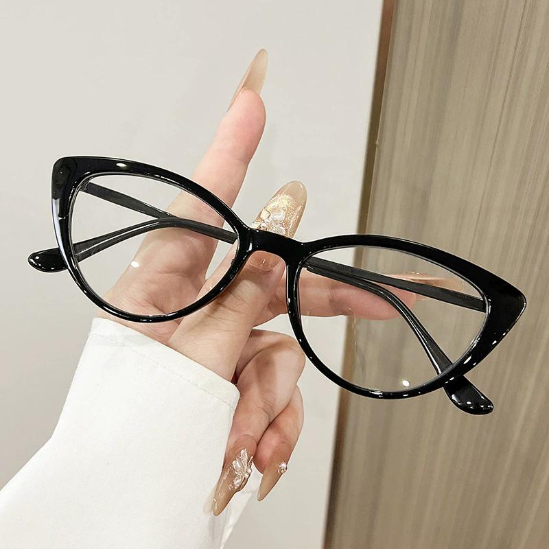 Anti Radiation Eyeglass Cat Eye Blue Light Blocking Glasses Replaceable Lenses Trendy Vintage Fashion Eyewear