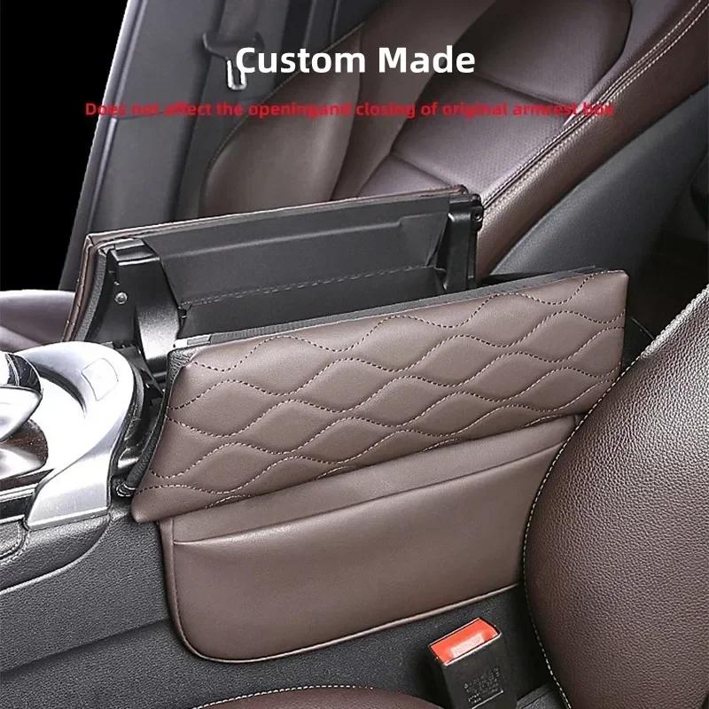 Car Armrest Cover Pad For Mercedes Benz GLC X253 2016-2022 EQC 2020-2022 Leather Anti-Scratch Center Console Cover Cushion