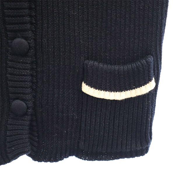 J&M Davidson Long Sleeve Cotton Knit Cardigan S Navy Women Used