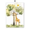 Watercolor Giraffe Elephant Lion Monkey Zebra Wall Art Canvas Painting Cartoon Posters And Prints Pictures Baby Kids Room Decor