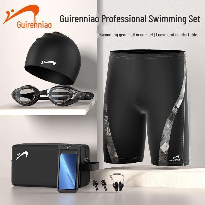 

Guirenniao Men s Quick-Dry Swim Trunks: 2024 Anti-Embarrassment Professional Style 3XL