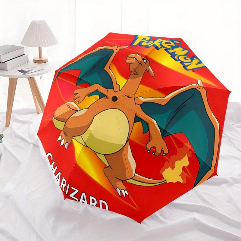 Ombrello Pieghevole Pokemon Charizard con Apertura/Chiusura Automatica, Compatto Portatile, Regalo Perfetto per Compleanno, Natale0809200