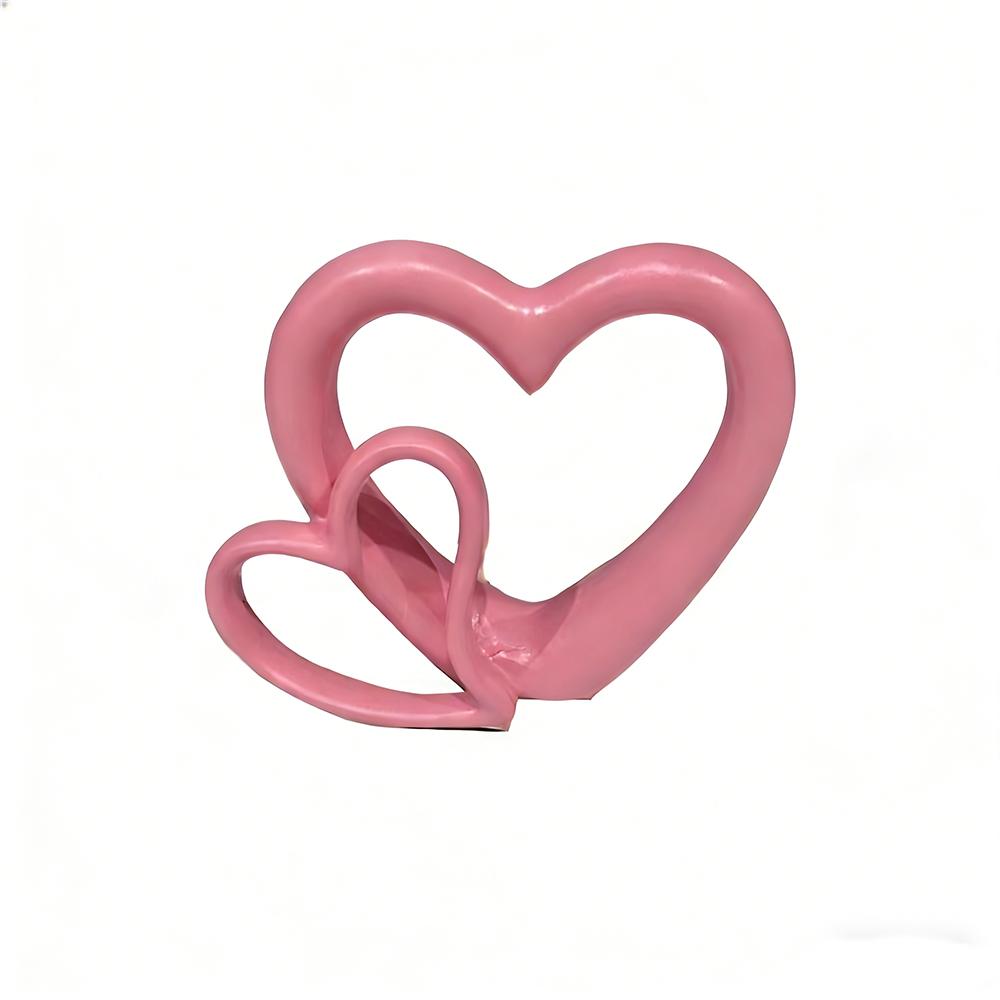 Decoration Valentine's Day Love Ornament Handicraft Double Hollow Heart Models  Couple