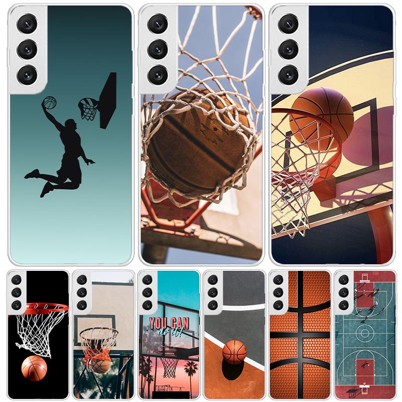 Basketball Basket Sports Case Phone Cover for Samsung Galaxy S24 S25 Ultra S23 Plus S22 + S21 S20 FE S10 S25Plus Trend Fundas S2