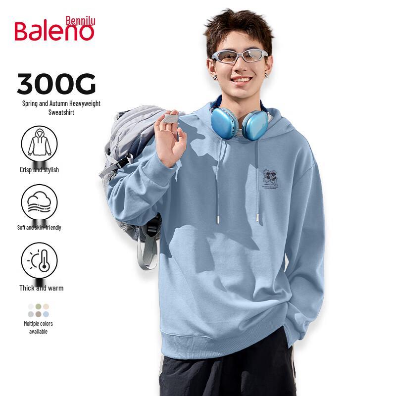 Baleno Men's Loose Fit Hooded Pullover Sweatshirt
