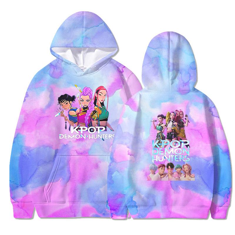 

KPop Printed Hoodie Fashionable Autumn Winter Long Sleeved Loose Casual Comfortable Warm Hoodie 4XL