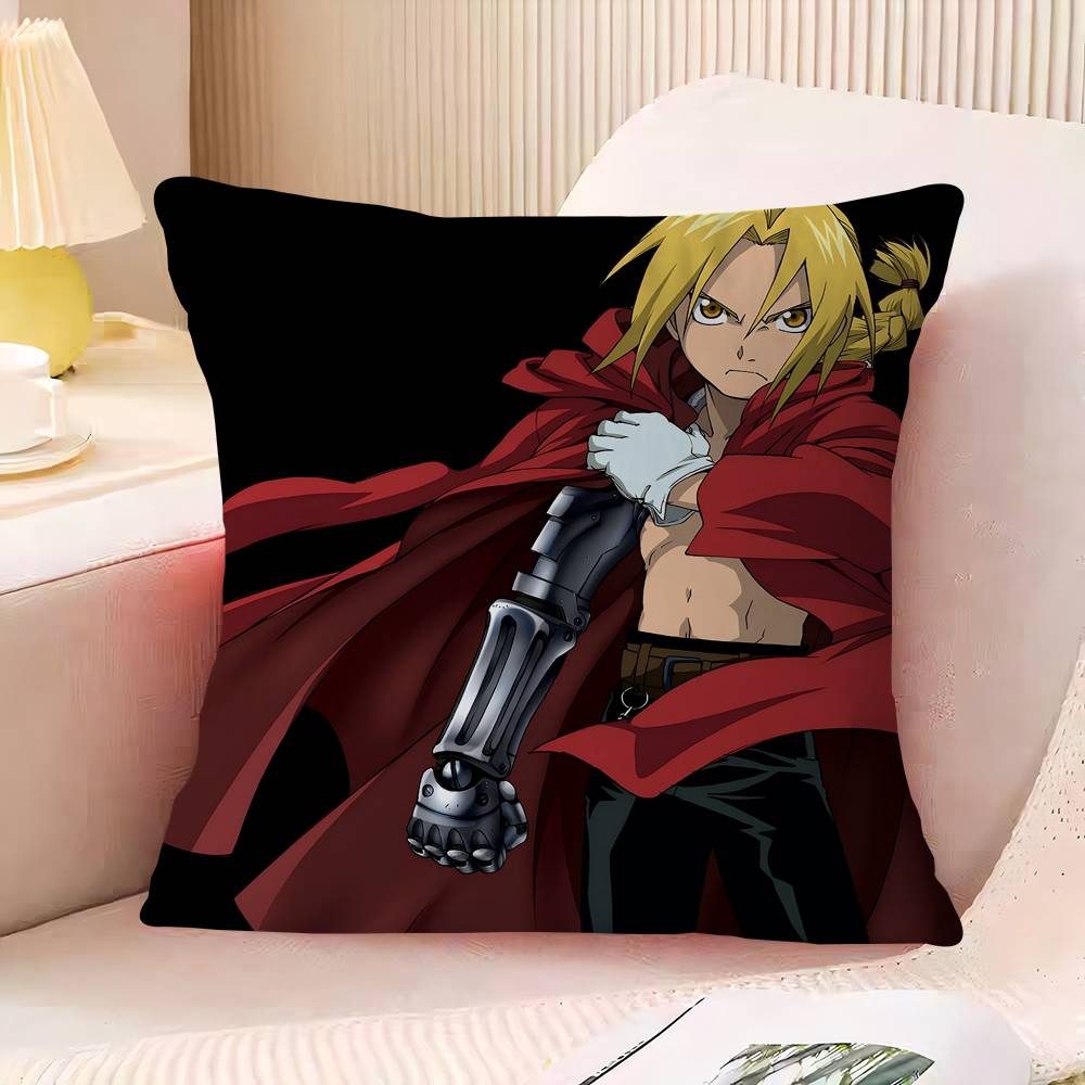 

F-Fullmetal Alchemist Anime Personalized Pillow Cover Kids Bedroom Wild Party Decor Pillowcase Kid Birthday Shower Gift 16x16Inch