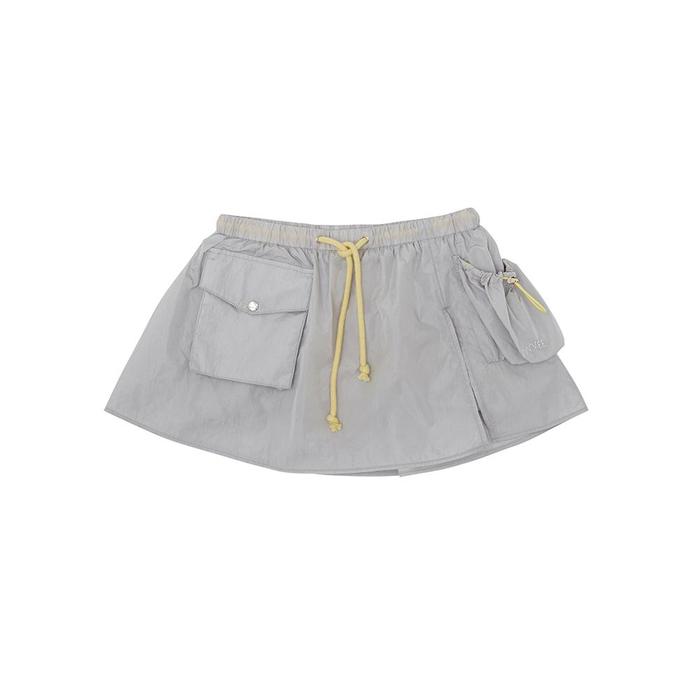 PIV’VEE Drawstring Utility Skirt (Space Silver)