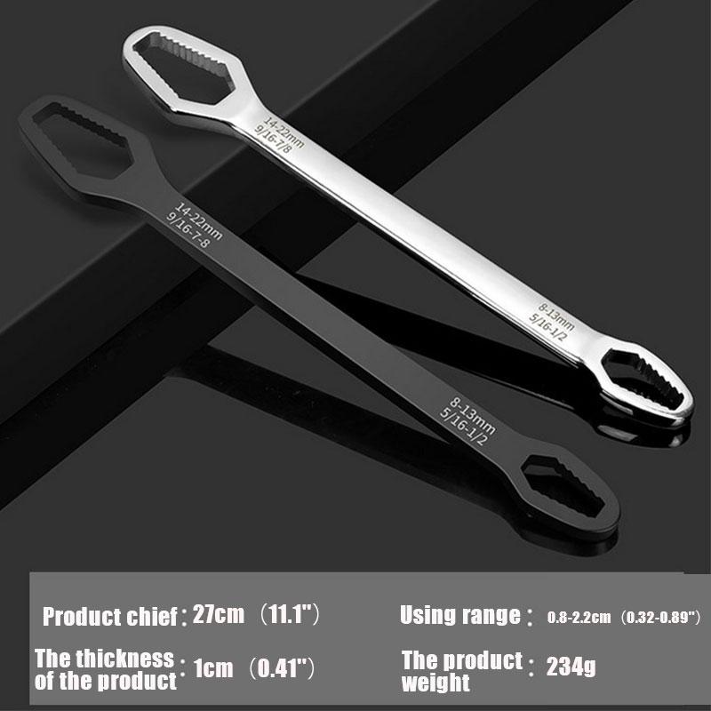 8mm-22mm Self-Tightening Double End Multi Functional Universal Cr Vandium Wrench