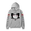 Anime Naruto Itachi Uchiha Hoodie Double Sleeve Akatsuki Cloud & Symbol Print Sharingan Character Front Print Pullover Sweatshirt Men Women Streetwear