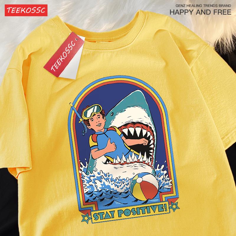 Being In A Desperate Situation Stay Positive T Shirt Men Women Street Cotton Tops Oversized Summer T Shirts Casual Loose Tshirt