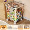 Transparent Multifunctional Storage Box: Large Capacity Plastic Organizer for Toys, Snacks, and Clothes