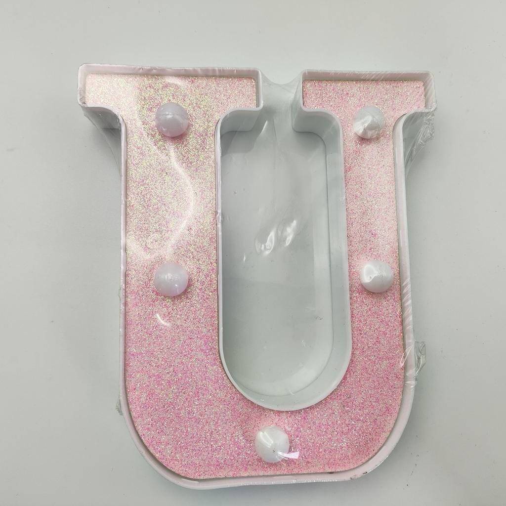 1pc Vibrant LED Lighting Letter - Battery Powered,Dimmable for Bedroom, Birthday Party, Wedding, Home, Christmas, and Eid Al-Adha Mubarak Decorations