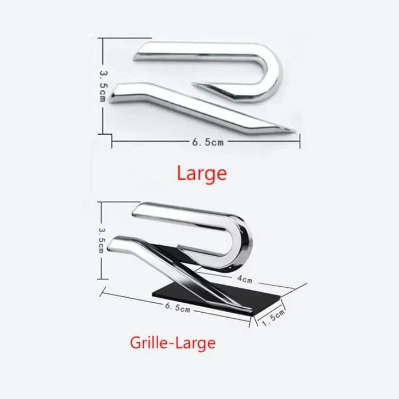 AUFGW1 3D Metal New Rline Car Front Grill Rear Trunk Emblem Decals for Volkswagen VW GTI CC Touran Golf 4 5 7 Jetta MK6 Passat Scirocco