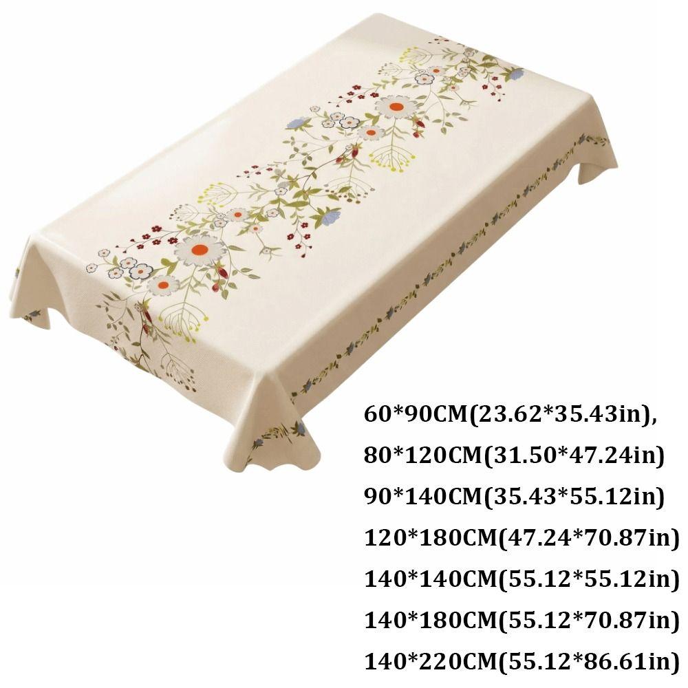 Beautiful PVC Tablecloths Oil-proof Spill Proof Table Cover Thickened Advanced Table Cloth for Kitchen Dining Table