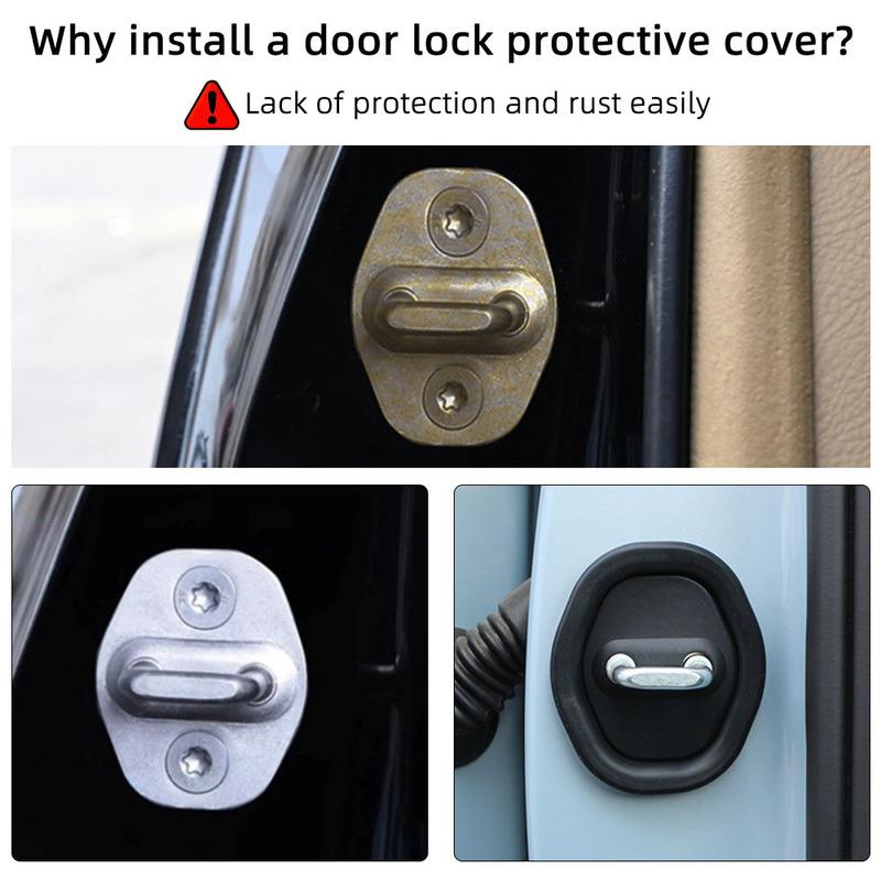 For BYD Atto 3 Dolphin Mini Seagull Dolphin Surf Door Lock Cover Door Shock Absorber Protector Door Lock Latches Accessories