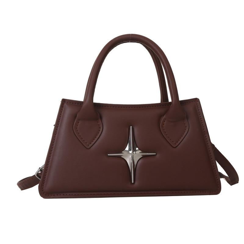 Fashionable Korean Retro Ladies Commuter Pu Leather Tote Bag With Elegant Stitching