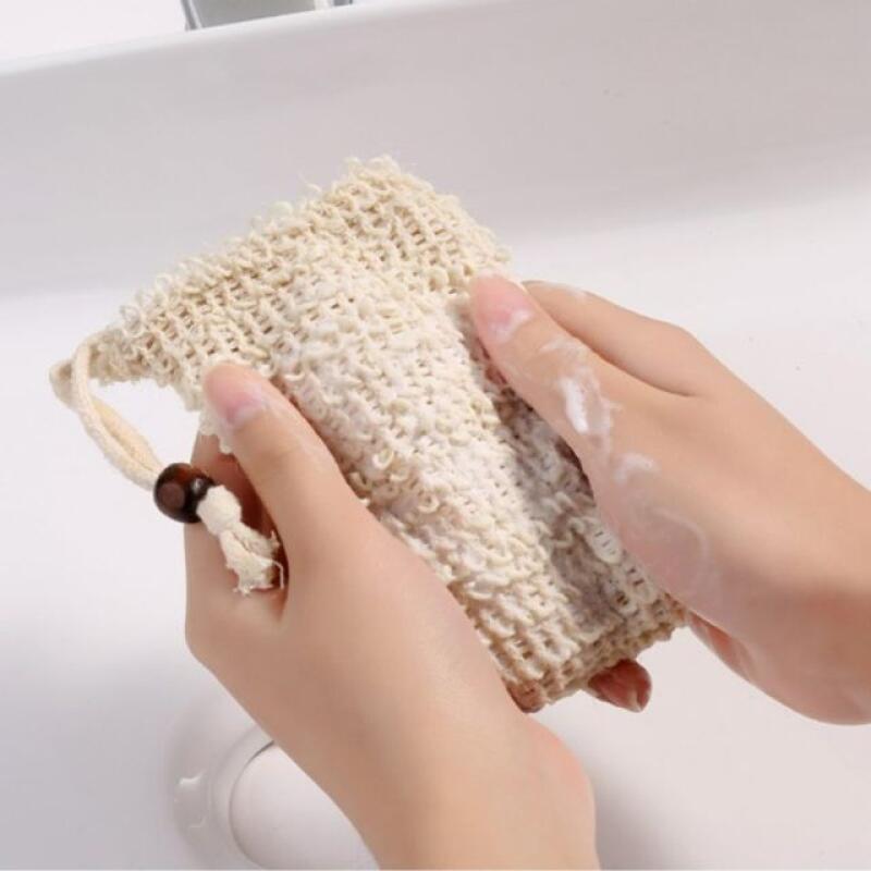 

Soap Net Bubble Bag Hemp Linen Bead OWA12F05