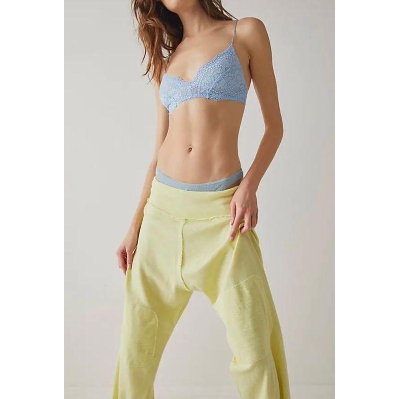 

FP ~ Youth Comfortable Lazy Loose Loose Cotton Harem Pants Trousers Casual Pants Lemon yellow/single pants XL