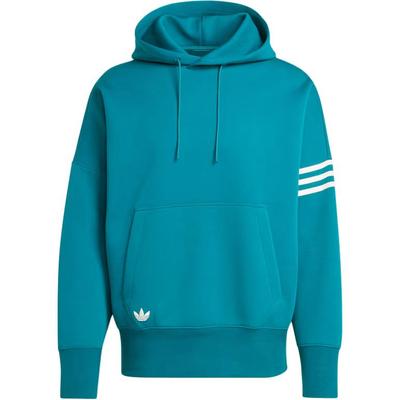 adidas Originals Neuclassics Kleines Logo Gestickt Drei Streifen Bequem Minimalistischer Hoodie Herren Hoodies Traditionelles Blau JF9140