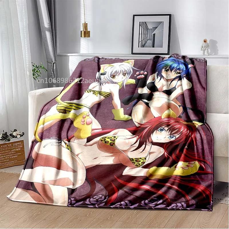 Cartoon Sexy Girl High School DxD Anime 3D Blanket Cover Flannel Blankets for Beds Sofas Warm Bed Sheet Soft Blanket