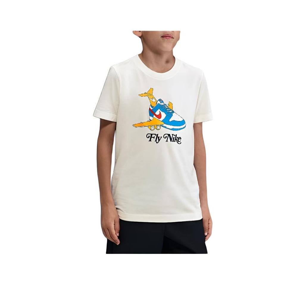 

Nike Letter Print Round Neck Short Sleeve T-Shirt Kids tops Sail HV5208-100 L