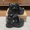 Fashion 10CM Fashion Women Sneakers Spring Lace-up High Platform Chunky Shoes Breathable Walking Shoes Wedge Heels Casual Sports Shoes