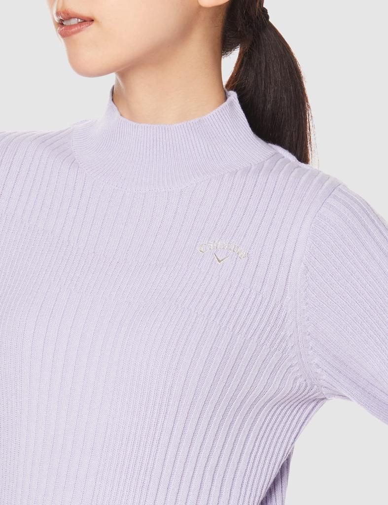 Callaway High Neck Sweater and Rich Golf Sweater C21218206 L Women's (Moisture-Wicking Heat-Generating Luxe) / / 1080_Purple